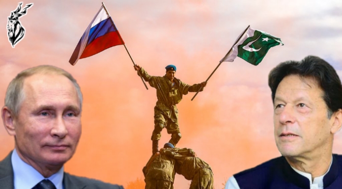 Russian Army Raises Pakistani And Russian Flag At Opening Ceremony Of Druzhba 2021 Exercise To Show Strategic Cooperation between Pakistan And Russian Military